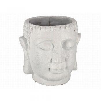 Macetero Buda Blanco Brillante 23 x 22.5 cm