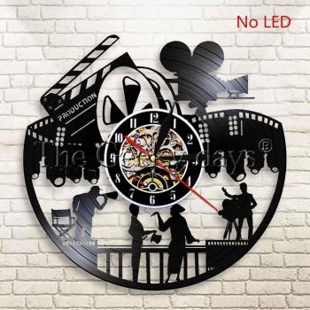Reloj de Vinilo con Carretes de Cine