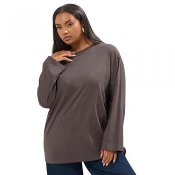 Top skater à coutures marron Yours Curve