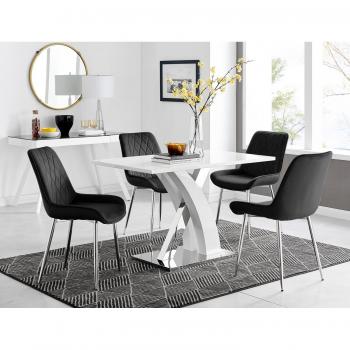4 Soft Velvet Pesaro Chairs
