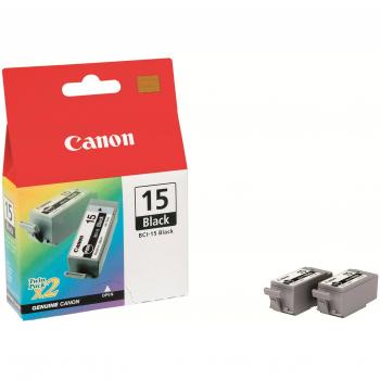Canon BCI-15BK Ink Tank Cartridge (Twin Pack)