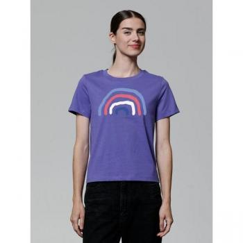 Watapparel Regenbogen 4‑Color Maglietta – Blu Scuro, Lilla, Rosso, Bianco