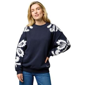 Felpa Larghezza Sottile Wrangler Dark Navy L con Motivo Applique