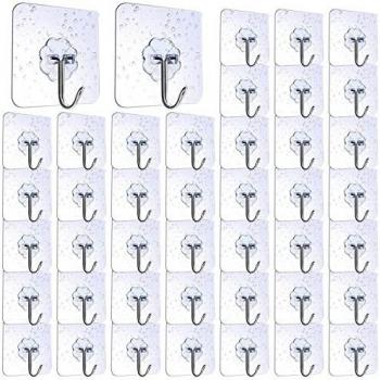 Closet Hanger Self Adhesive Hooks, 42 Pack