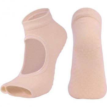 Cotton Two-Toe Backless Dance Socks for Ladies
