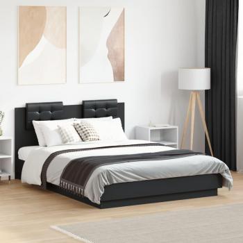 VidaXL Bettgestell ohne Matratze Schwarz 135x190 cm Doppelbett