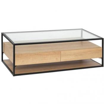 Beige Aldea 120x60x40 – Tavolino con 2 Scatole, Atmosphera