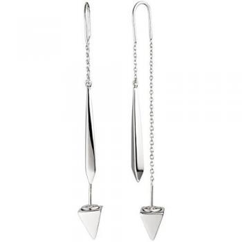 Durchzieh-Ohrhänger für Damen 925 Sterling Silber dreieckig