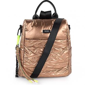 Mochila de mujer Meilen con bandolera en color bronce
