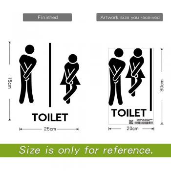 Public Toilet Sign Wall Art