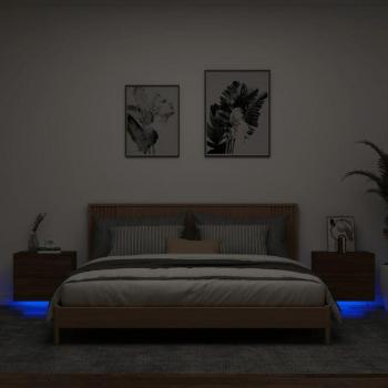 FurniLite Rovere – Comodin a Parete 2 pezzi con Luci LED – Prolenta
