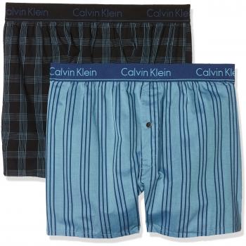 Calvin Klein Boxer Slim Fit 2p para Hombre, Azul