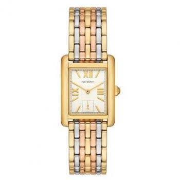 Tory Burch Eleanor S‑Size Ivory & Silver Quartz Combis