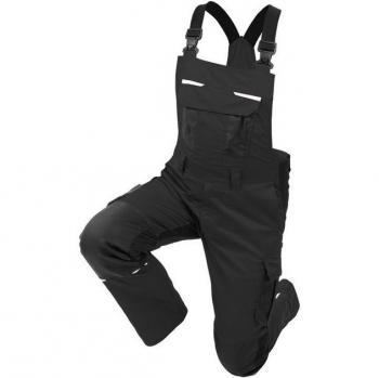 QUALITEX HIGH QUALITY WORKWEAR Latzhose – Black Beauty, Damen 52, Herren 58, robust