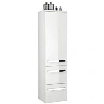 Pelipal Serie 4005 Midischrank 992.113.056 2 Auszüge, 30x121x33 cm, Lack Polarweiß Hochglanz/Weiß Hochglanz Select, Griff chrom