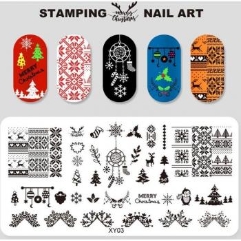 Kimcci Christmas Themed Nail Stencil
