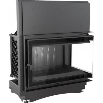 Lareira de hierro fundido KRATKI OLIWIA DECO 16 kW en color negro