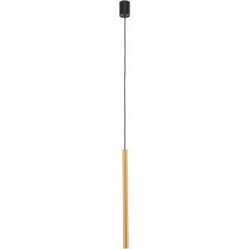 Lampada sospesa Las, 1 luce, ottone, paralume 49cm