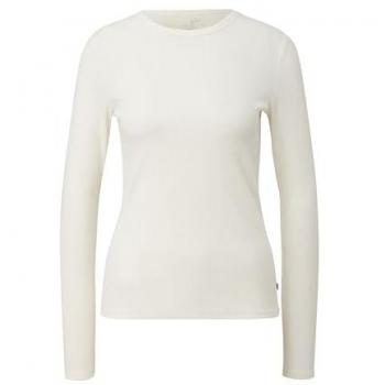 QS by s.Oliver Langarmshirt Rippstruktur