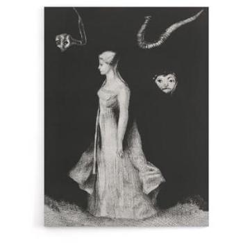 Black Veil Female Figure Art
