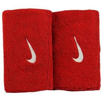 Red Nike Double‑Wide Swoosh Wristband Pair – Size Unspecified