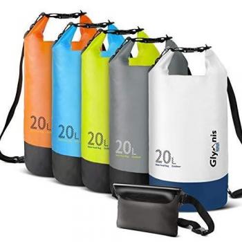 Glymnis sacs imperméables pour la natation, pêche, camping et plage avec téléphone étanche poche