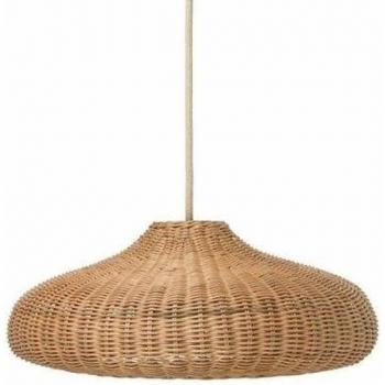 Suspension Ferm Living Tressé, suspension rotin 49,5 cm taupe