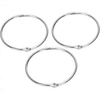 3 x Metal Loose Leaf Book Rings 66x60x3mm