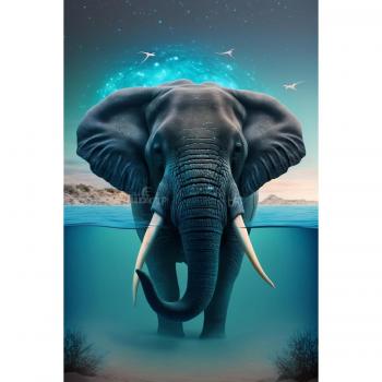 Casse-tête Élégant Éléphant Lumineux Bois Arrondi