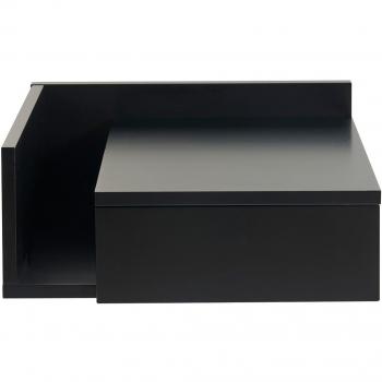 Comodino sospeso nero con cassetto L40 cm NASTY