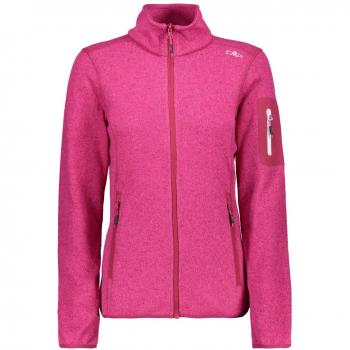 Geraneo Damen Fleece-Strickjacke – Karkadé Modell, 36