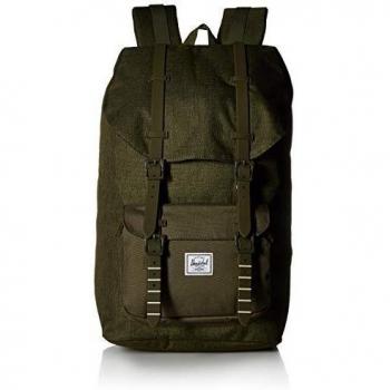 Herschel Little America Mid Volume, Sac unisexe, Olive Night Crosshatch