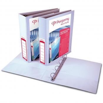 A4 Ringmap Pergamy – 4 D‑ringen (60 mm) – Wit