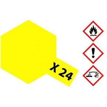 TAMIYA X-24 Acrylfarbe Klar-Gelb Glänzend im Glasbehälter 23ml