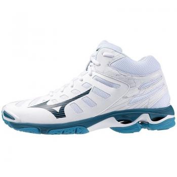 Mizuno Zapatillas de Voleibol Wave Voltage Mid Blancas