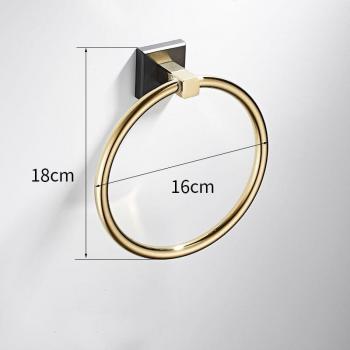 Luxury Brushed Gold Towel Ring