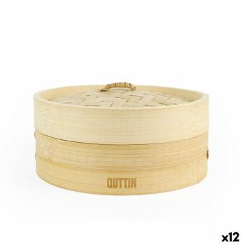 Juego de 12 vaporeras Quttin en bambú 20×8,5 cm