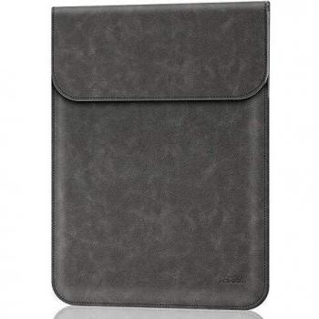 TECOOL 13‑13,3 Laptop-Case in Grau – Schutzhülle aus Kunstleder für MacBook Air