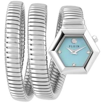 Silber‑Damen-Analoguhr Philipp Plein „Snake Hexagon“ – Unisize PWZAA0625