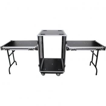 ProX 16U ATA Deluxe Flight Case for Amplifier Rack with Wheels, 24 Rail Depth