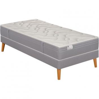 Ensemble Sommeil Simmons 90x190 Ressorts Fullspring – Sommier Blanc 90×41×190 cm – Hauteur 26 cm