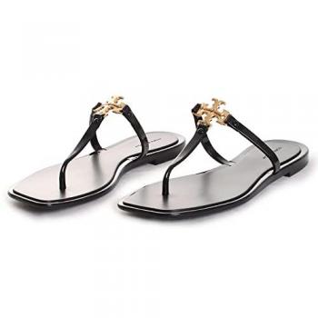 Tory Burch Women's Black/Gold Flip Flops