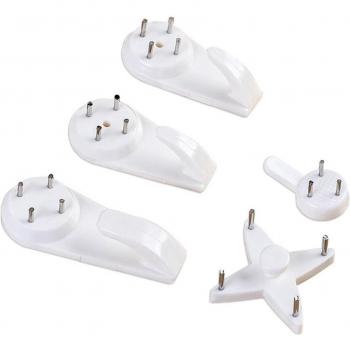 60pcs White Photo Mounting Nail Hooks