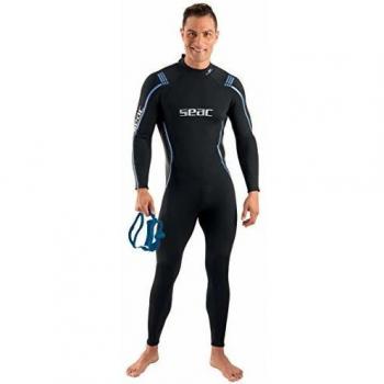 Seac Herren Neoprenanzug Feel Ultra, einteilig, 3 mm, mit Reißverschluss, schwarz, XL
