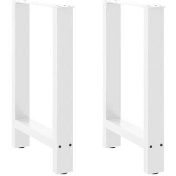 Patas de mesa estilo moderno en acero blanco, 60x(72‑73) cm – 2 piezas