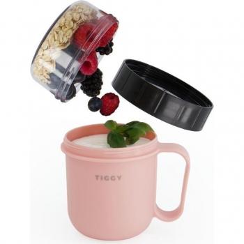 Tiggy Pink Joghurt‑Lunchpot – 2‑faches Mehrzweck‑Gefäß, spülmaschinenfest