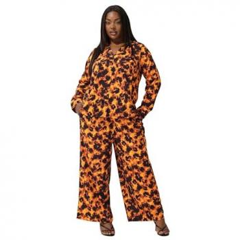 Yours Brand Orange Tortoise Shell Tee, 14 inches