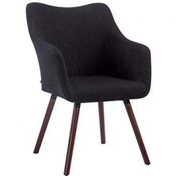 Chaise McCoy V2 tissu avec accoudoir noir