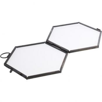 Cadre en verre et fer forgé pour décoration intérieure