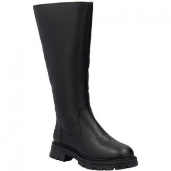Scarpe da donna stile casual RIEKER stivali chiusi nero Euro 40